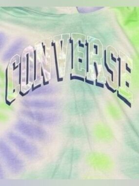 Converse Kids Tie-Dye Hoodie - Lime Green & Lavender